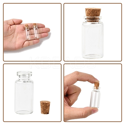 24Pcs 4 Styles Glass Jar Glass Bottles AJEW-FS0001-21-1
