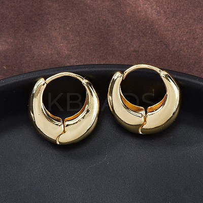 Rack Plating Brass Thick Hoop Earrings for Men Women LS-EJEW-F288-06G-1