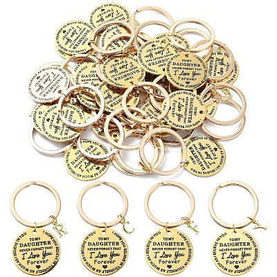 Valentine's Day Brass & 201 Stainless Steel Keychain KEYC-YW00097-01-1