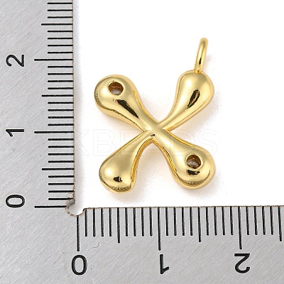 Rack Plating Brass Micro Pave Cubic Zirconia Pendants KK-A200-24G-X-1
