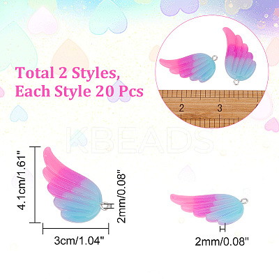 40pcs 2 colors Tricolor Opaque Resin Pendants RESI-AR0001-25-1