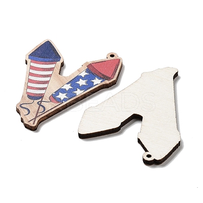 Spray Painted Wood Big Pendants WOOD-D028-01J-1