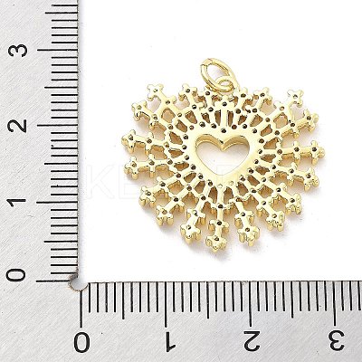 Brass Micro Pave Cubic Zirconia Pendants KK-Q006-35G-02-1