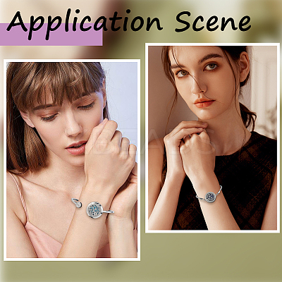 1Pc Stainless Steel Open Cuff Bangles BJEW-SC0001-55A-1