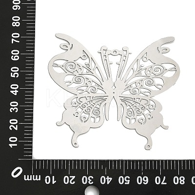 201 Stainless Steel Laser Cut Connector Charms STAS-Z116-04P-01-1
