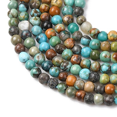 Natural African Turquoise(Jasper) Beads Strands X-G-K366-G01-2mm-1