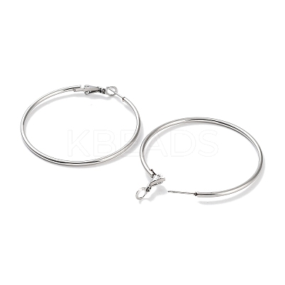 Non-Tarnish Ring 304 Stainless Steel Hoop Earrings for Women Men EJEW-B049-02F-P-1