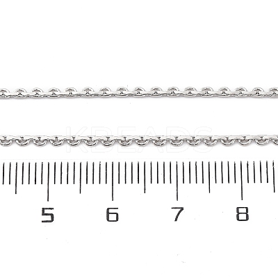 Brass Link Chain Necklaces for Women NJEW-D302-13P-1