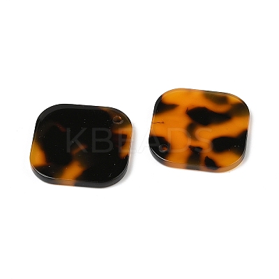 Orange Cellulose Acetate(Resin) Pendants  MACR-G068-01A-1
