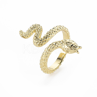 Snake Shape Rack Plating Alloy Cuff Rings RJEW-Q163-013A-RS-1