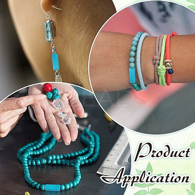 120Pcs Synthetic Turquoise Beads Strands G-AR0006-17B-1