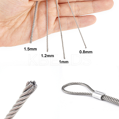 4Roll 304 Stainless Steel Wire TWIR-BC0001-38-1