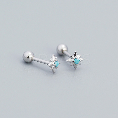 Star 925 Sterling Silver Pave Cubic Zirconia Cartilage Earrings FS-WG250FB-09-1