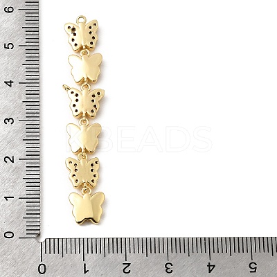 Brass Micro Pave Cubic Zirconia Big Pendants KK-C164-01E-G-1