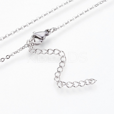 Tarnish Resistant 304 Stainless Steel Pendant Necklaces NJEW-P224-16P-1