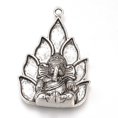 Tibetan Style Alloy Big Pendant Enamel Settings LS-X-TIBEP-T002-135AS-RS-1