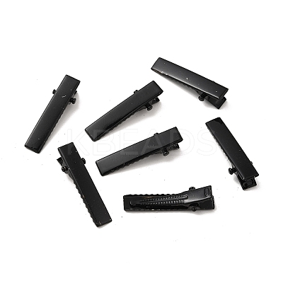 Black Iron Flat Alligator Hair Clip Findings X-PHAR-S039-32mm-1