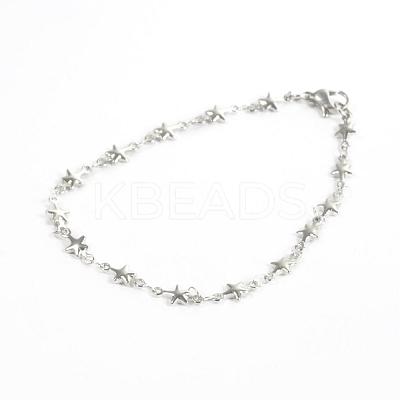 Tarnish Resistant 304 Stainless Steel Bracelets BJEW-D418-05-1