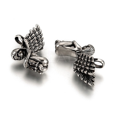 304 Stainless Steel Angel Pendants LS-STAS-M202-02AS-1