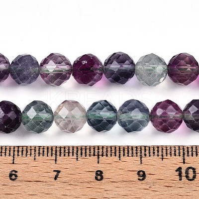 Natural Rainbow Fluorite Beads Strands G-T140-22B-1