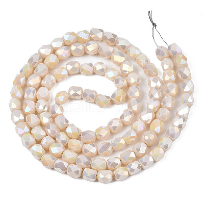 Electroplate Glass Beads Strands X-EGLA-N002-13-A11-1