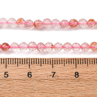 Natural Strawberry Quartz Beads Strands G-C226-B04-4mm-1