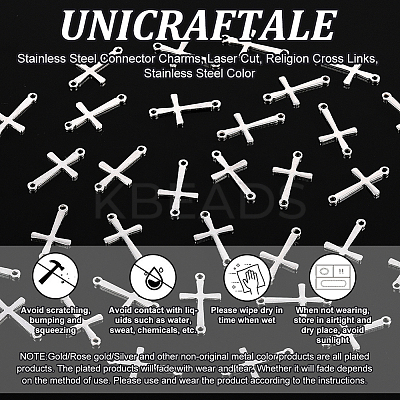 100Pcs 201 Stainless Steel Connector Charms STAS-UN0048-56-1