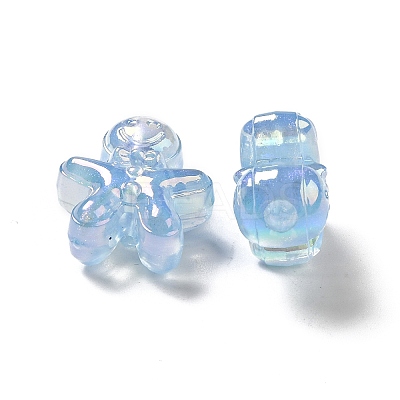 UV Plating Rainbow Iridescent Acrylic Beads PACR-M002-11A-1