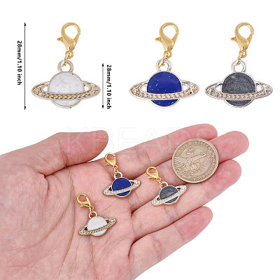 12Pcs 3 Styles Alloy Enamel Pendant HJEW-CA00003-1