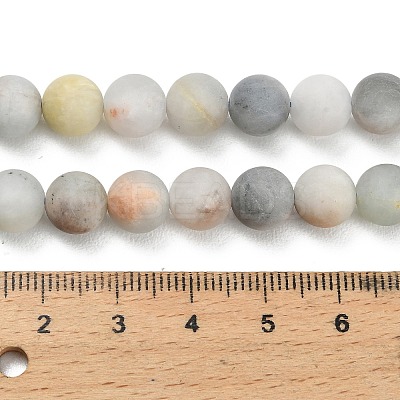 Natural Aquamarine Beads Strands G-P626-8mm-03-1
