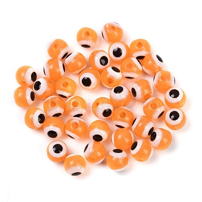 Luminous & Printed Opaque Acrylic Beads LACR-G050-01G-1