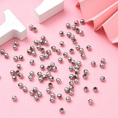 Tarnish Resistant Round 316 Surgical Stainless Steel Spacer Beads STAS-N032-02-4mm-1