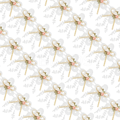 1 Yard Embroidery Flower Polyester Lace Trim OCOR-GF0002-55-1