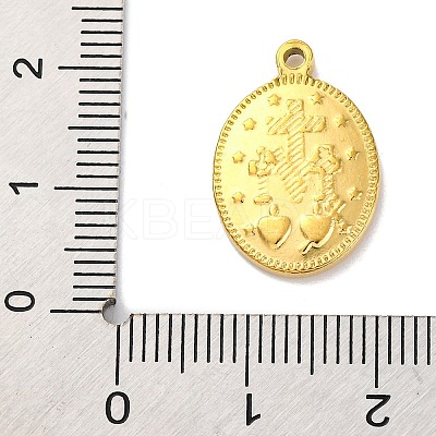 201 Stainless Steel Pendants STAS-Q015-03G-1