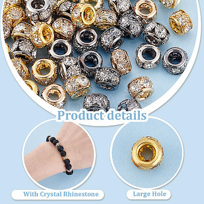 60Pcs 5 Styles Brass Spacer Beads KK-PH0011-20-1