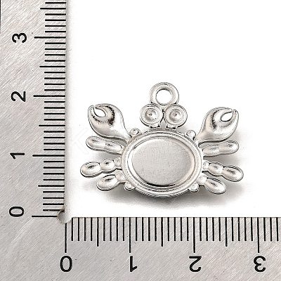 304 Stainless Steel Pave Natural White Shell Pendants STAS-C122-21A-02P-1