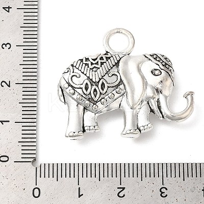 Elephant Tibetan Style Alloy Pendants TIBEP-R344-54AS-LF-1