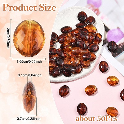 50Pcs Acrylic Beads OACR-YW0004-58-1