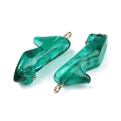 Transparent Resin Rhinestone Pendants RESI-Q021-01A-1