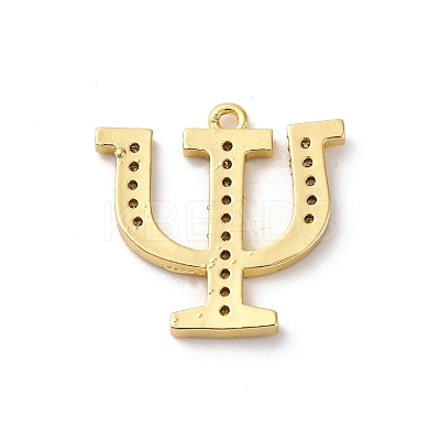 Rack Plating Brass Micro Pave Cubic Zirconia Pendant KK-H449-76G-11-1