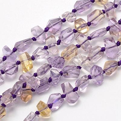 Natural Ametrine Beads Strands G-K202-25-1