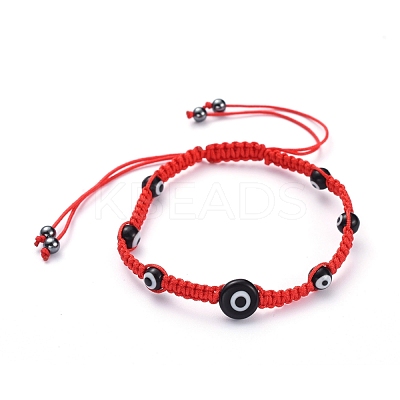 Adjustable Nylon Thread Braided Bead Bracelets BJEW-JB05292-1