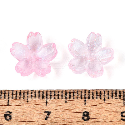 Baking Paint Transparent Glass Bead Caps DGLA-N014-06A-06-1