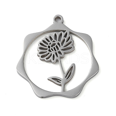 Non-Tarnish 304 Stainless Steel Pendants STAS-P338-01B-P-1