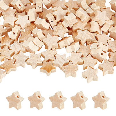 3 Bags Natural Wood Beads WOOD-OC0002-21-1