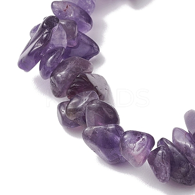 Natural Amethyst Stretch Bracelets BJEW-JB11147-11-1