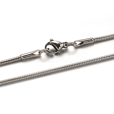 Tarnish Resistant 304 Stainless Steel Snake Chain Necklaces NJEW-F112-07-1
