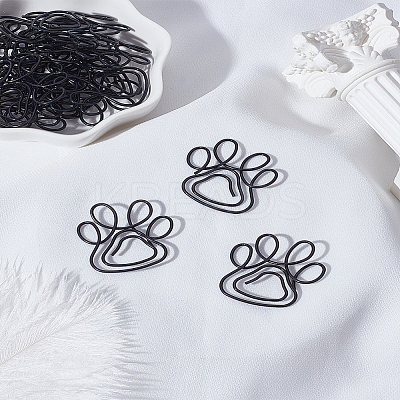 20Pcs Cat Paw Print Iron Covered with PET Plastic Paper Clips AJEW-LP0005-57-1