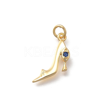 Brass Micro Pave Cubic Zirconia Pendants KK-D431-075B-02-1