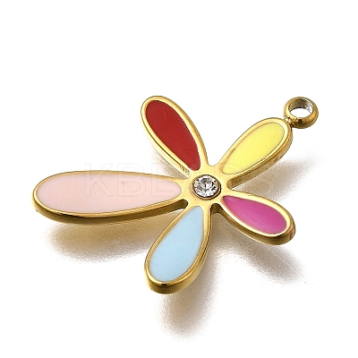 304 Stainless Steel Enamel Pendants STAS-Z163-28G-1